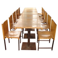 Wood and Steel Dining Chairs and Tables 10
