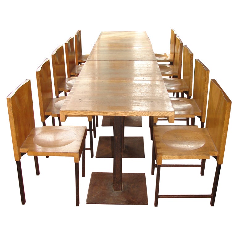Wood and Steel Dining Chairs and Tables