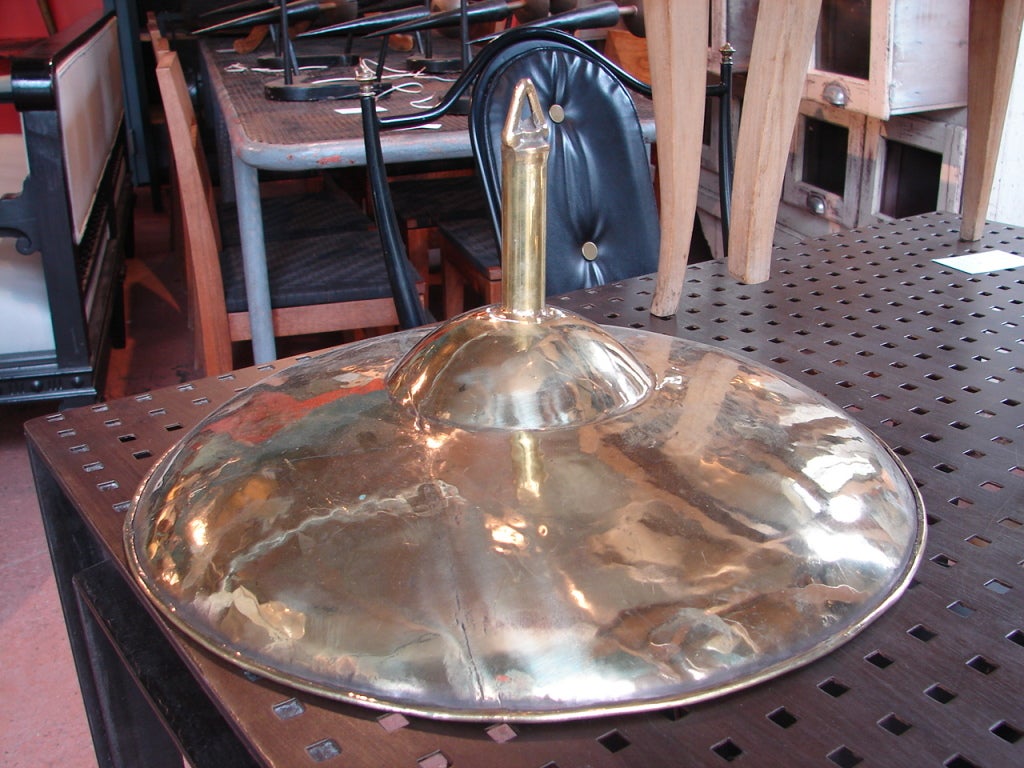 Hammered brass bistro lights