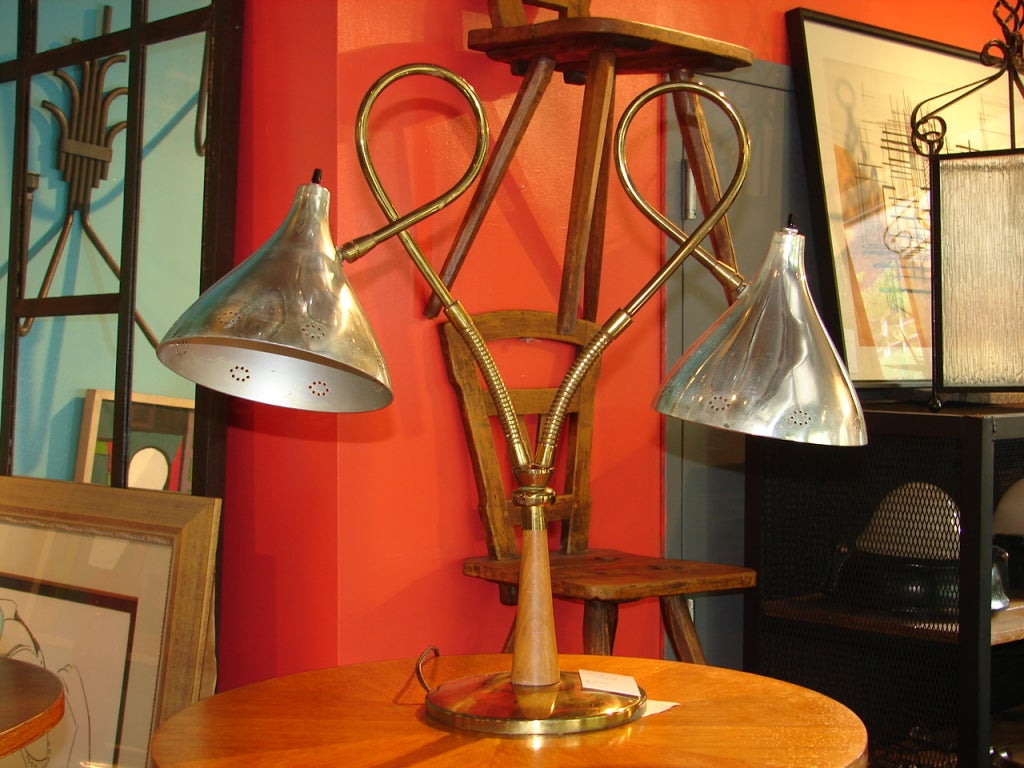 American Two light desk lamp