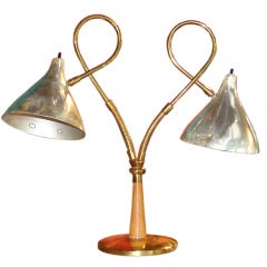 Two light desk lamp