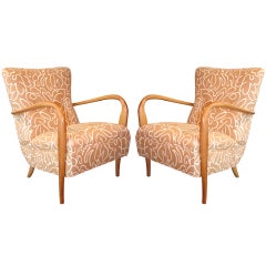 Pair of French armchairs newly upholstered