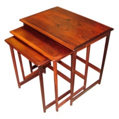 Used Rosewood nesting tables