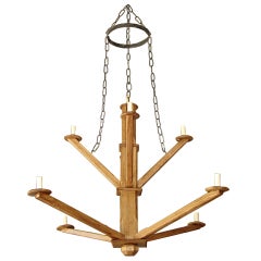 Large wood chandelier