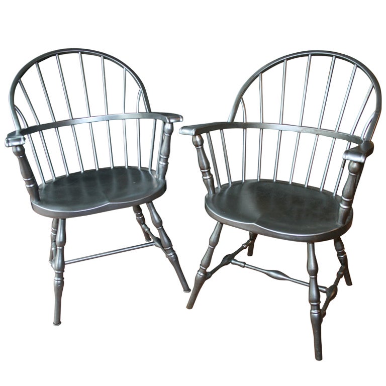 Pair Of Metal Windsor Chairs
