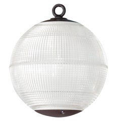 Large Holophane Glass Sphere Globe Light 7