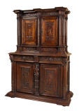 Exceptional Carved Walnut Buffet Deux Corps