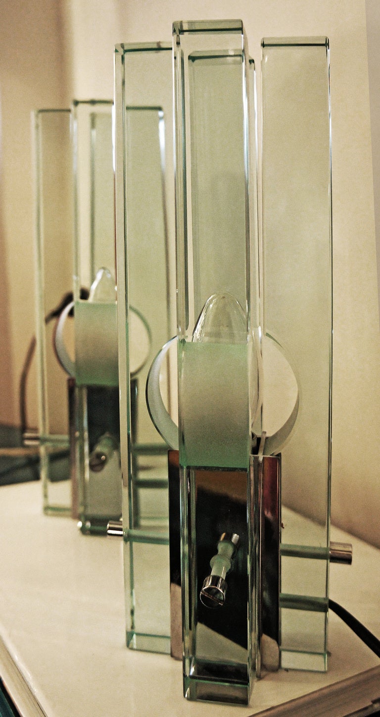 Pair of Italian 60's table lamp by Giorgio Reggiori