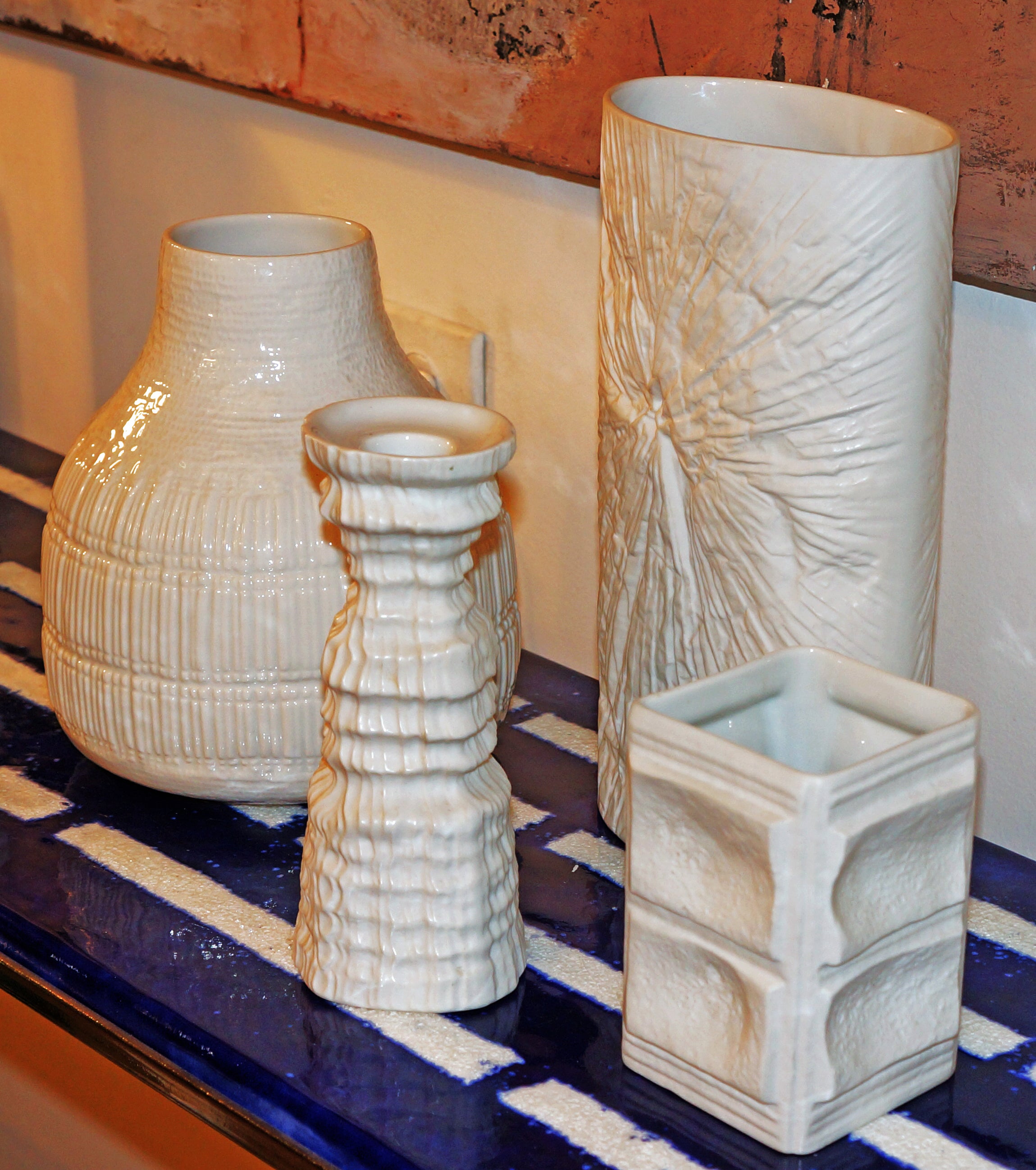Group of German Rosenthal Mid-Century White Porcelain Vases