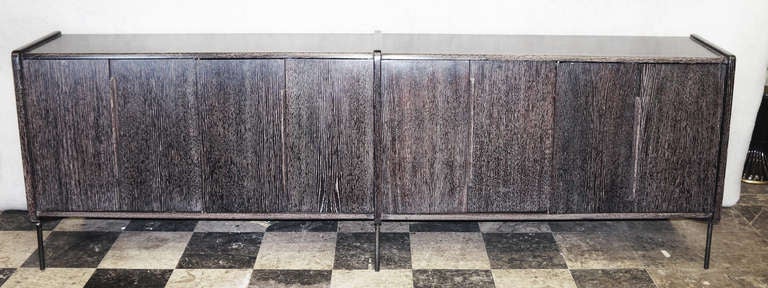 Mid-Century Modern Outstanding And Large Limed Oak Credenza - Dresser