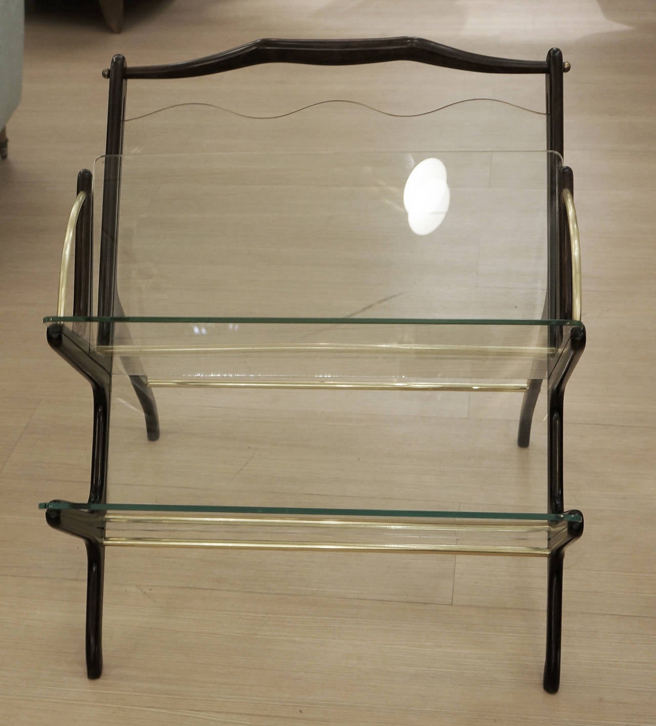 Pair Magazine Book Racks, Italy 1950s In Excellent Condition In New York, NY