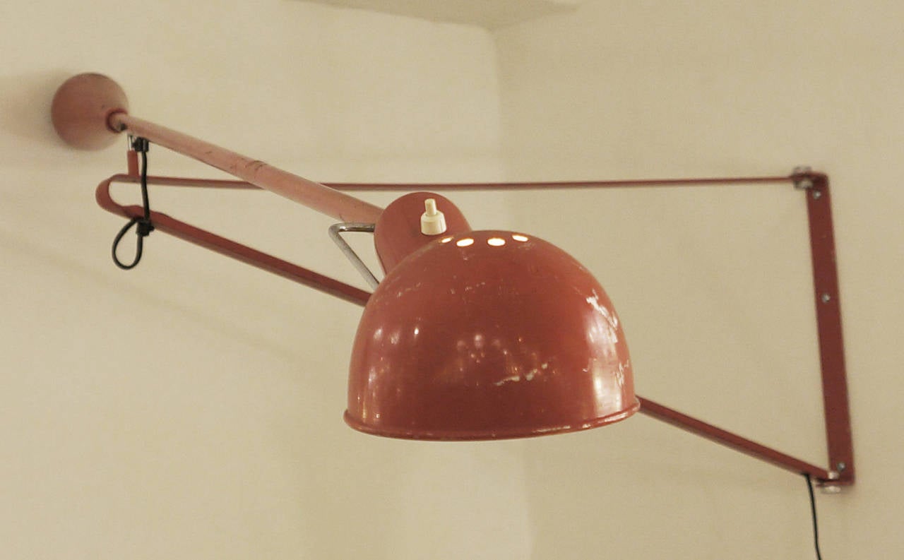 Paolo Rizzato for Arteluce Swinging Wall Lamp Model #265, Italy 1970s 2