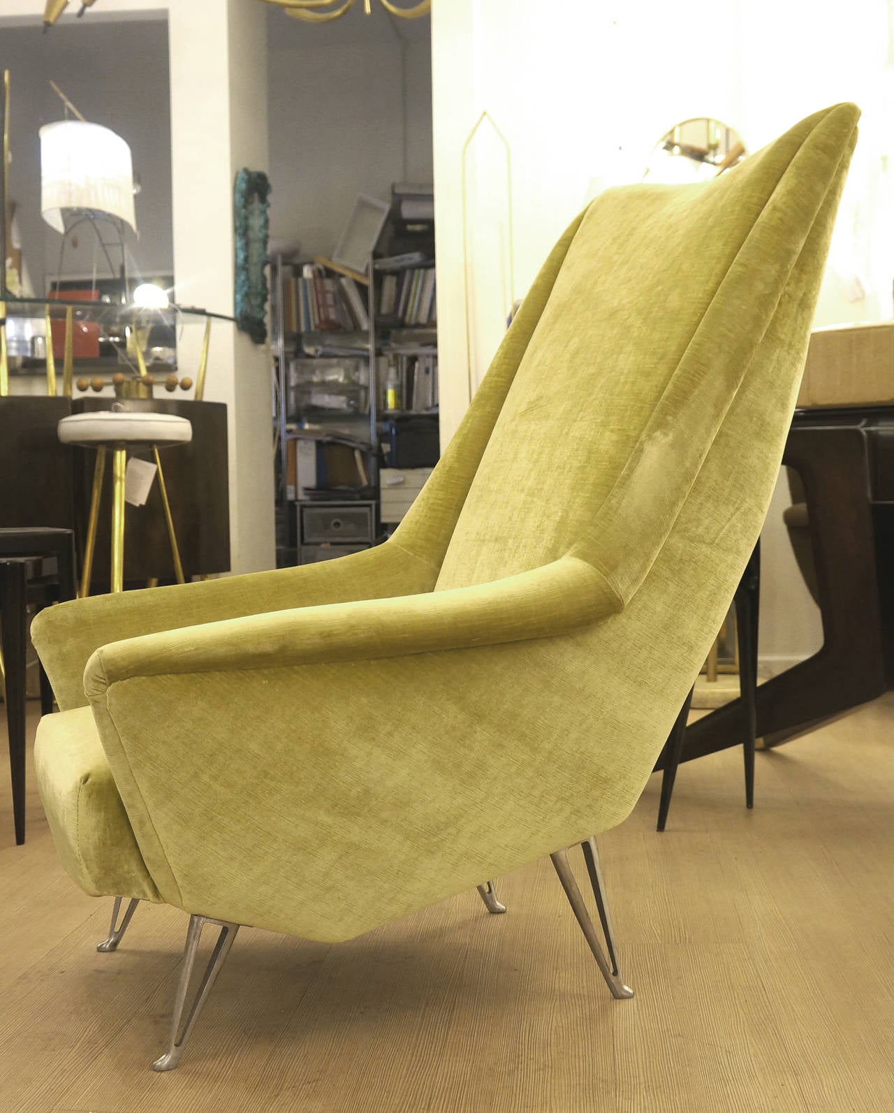 DesignForward and Comfortable Italian MidCentury Lounge Chair by ISA