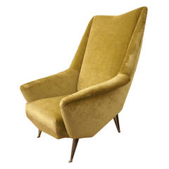 Design-Forward and Comfortable Italian Mid-Century Lounge Chair by ISA