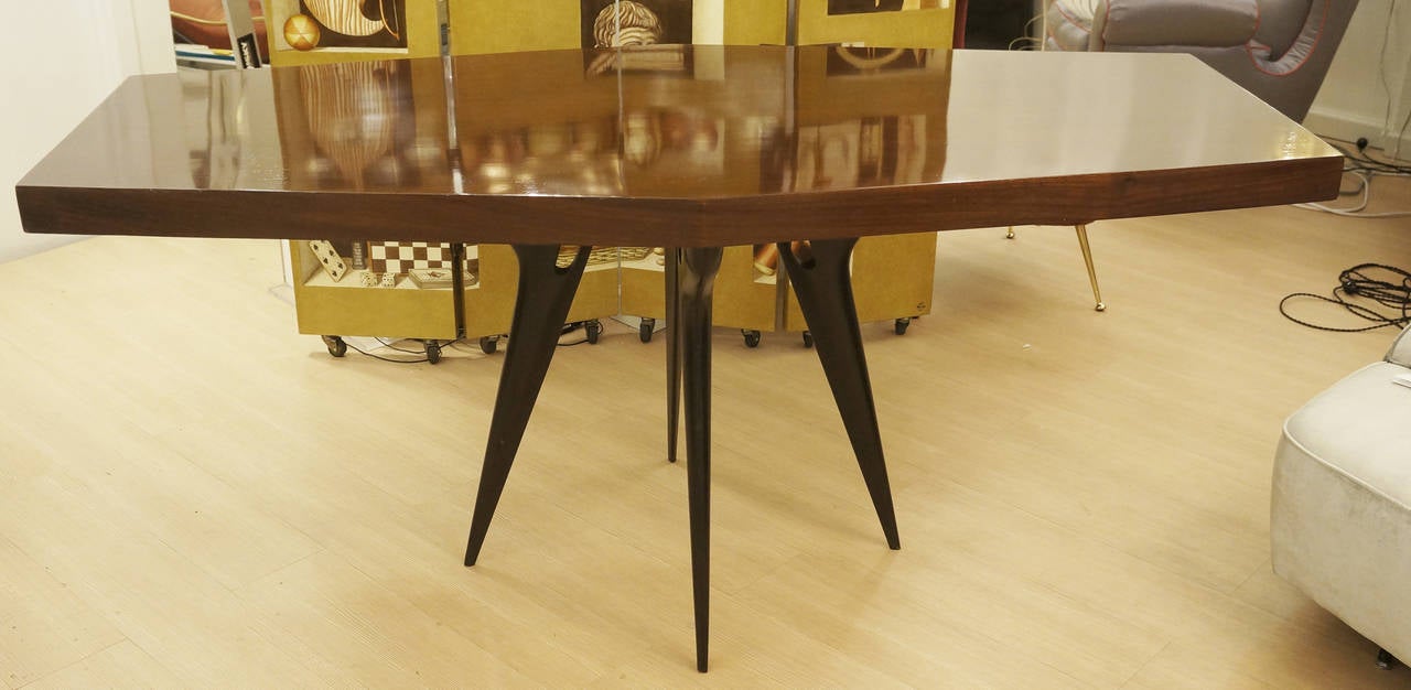 Design Forward Italian Mid-Century Hexagonal Center Table