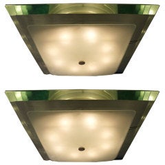 Pair of Fontana Arte Ceiling Lights/Sconces Model 1990