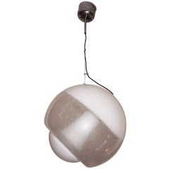 Large Vistosi Murano Hand Blown Glass Pendant, Italy 1960s 2
