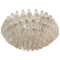 Large Murano Glass Polyhedral Chandelier, Italy 1960s