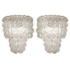 Large Pair of Sconces by Roberto Capuzzo for Vistosi, Italy 1970s