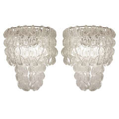 Large Pair of Sconces by Roberto Capuzzo for Vistosi, Italy 1970s