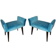 Elegant Pair of Italian 1950s Stools Elegant Pair of Italian 1950s Stools