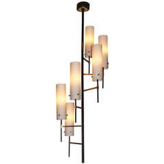 Elegant, Elongated Stilnovo 50
s Chandelier