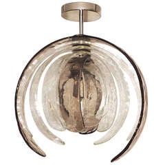 Sculptural "artichoke" Mazzega IVR Chandelier