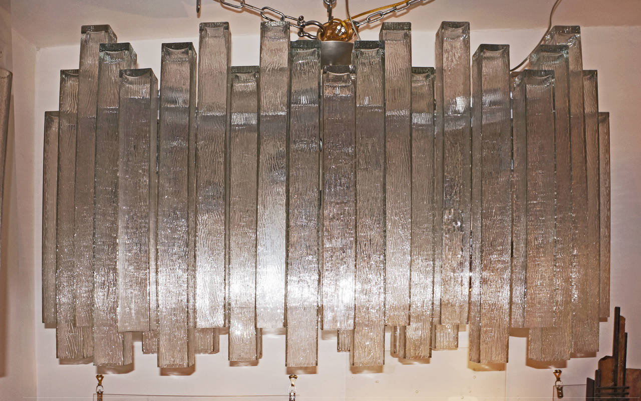 Large and Narrow Venetian Chandelier, Italy, 1980s