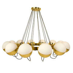 Lampadario Twelve Globe in edizione limitata di Fedele Papagni per Gaspare Asaro