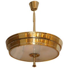 Elegant and Unusual Italian Brass Chandelier / Ceilng Light