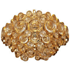 Gracious Gold Plated Chandelier by Palwa, Germany, 1970s