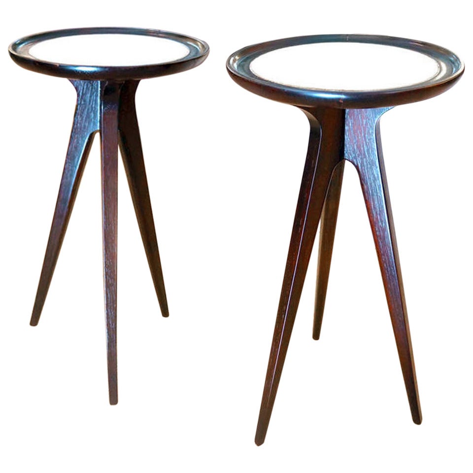 Pair of Diminutive Side or End Tables by Jon Van Der Kort for Drexel