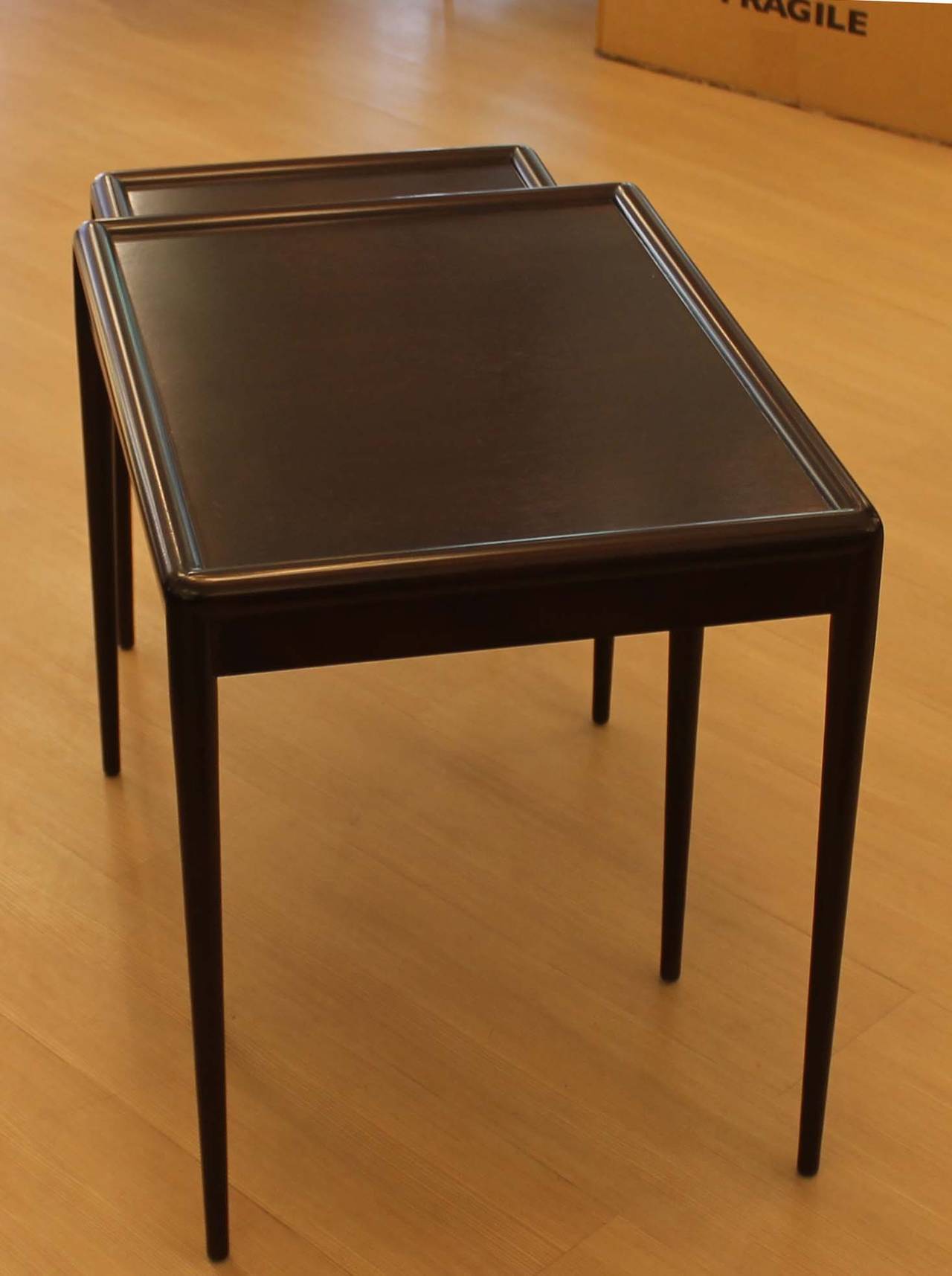 Pair of Robsjohn-Gibbings Nesting Tables, USA, 1950s In Excellent Condition In New York, NY