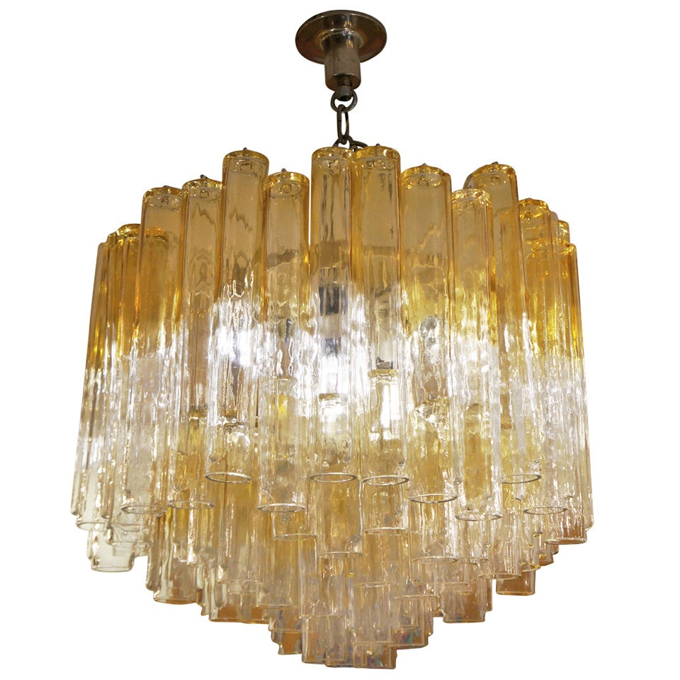 Dramatic Venini "Calze" chandelier (marked)