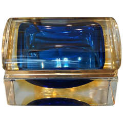 Mandruzzato, "Sommerso" Murano Glass Jewelry Box