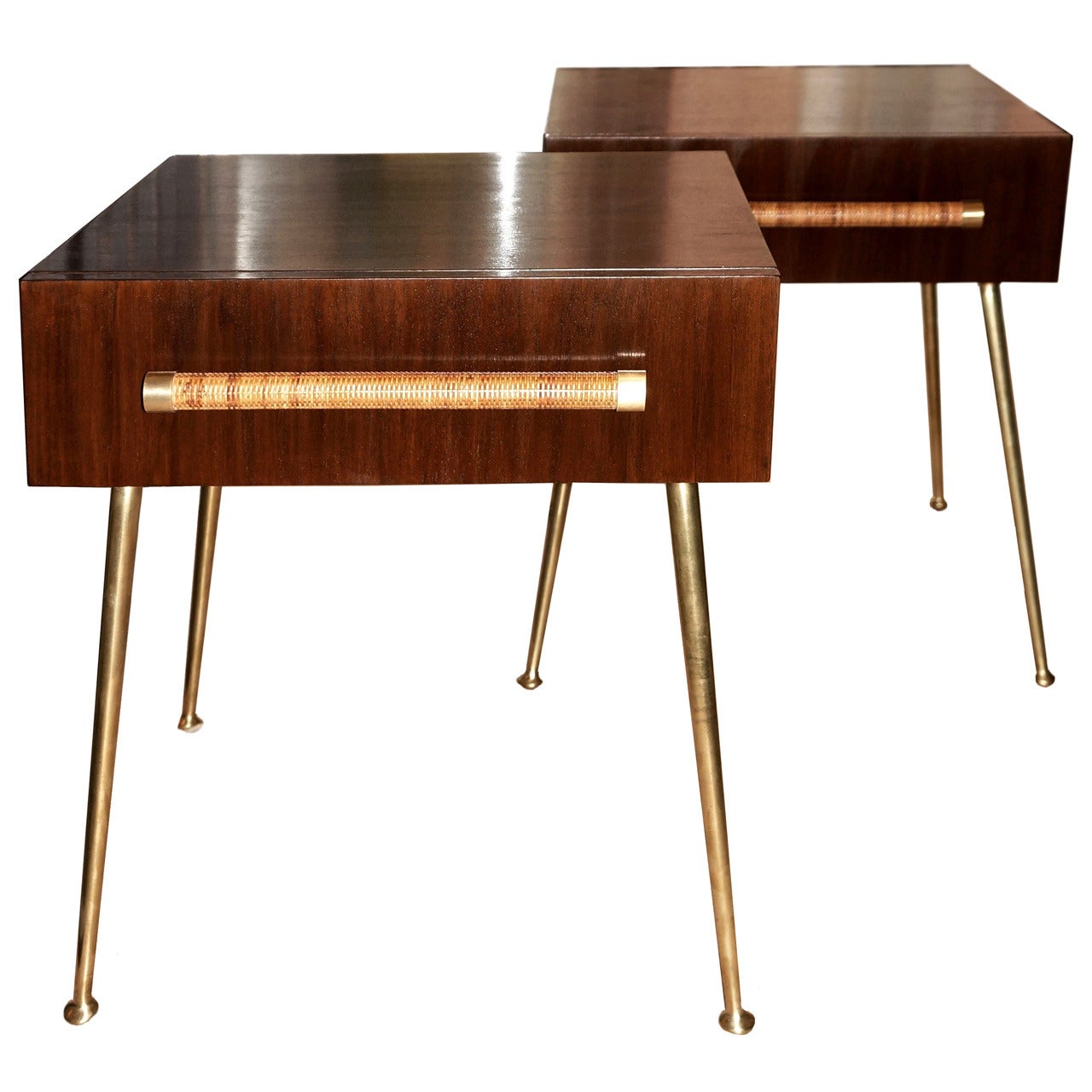 Elegant Pair of Side or End Tables by Robsjohn Gibbings for Widdicomb