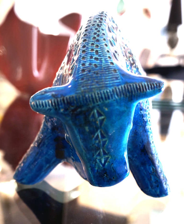 Beautiful Bitossi ceramic bull in a 