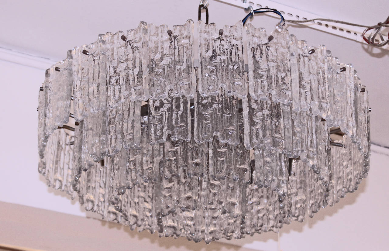 Large Kalmar Glass Chandelier, Austria 1970s In Excellent Condition In New York, NY