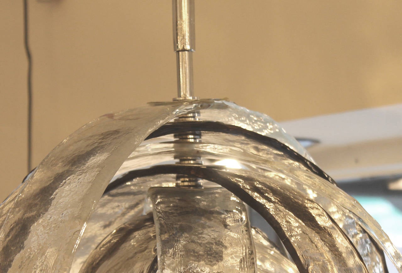 Artichoke Shaped Murano Glass Pendant Sculpture by Nason for Mazzega 1