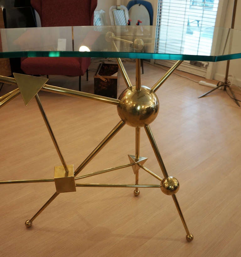 Limited Edition Italian Brass Console By Fedele Papagni for Gaspare Asaro, 2013 In Excellent Condition In New York, NY