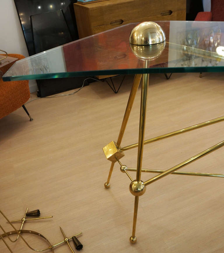 Contemporary Limited Edition Italian Brass Console By Fedele Papagni for Gaspare Asaro, 2013