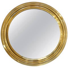 Polished Brass, Italian 1970s Mirror by Sergio Mazza for Artemide