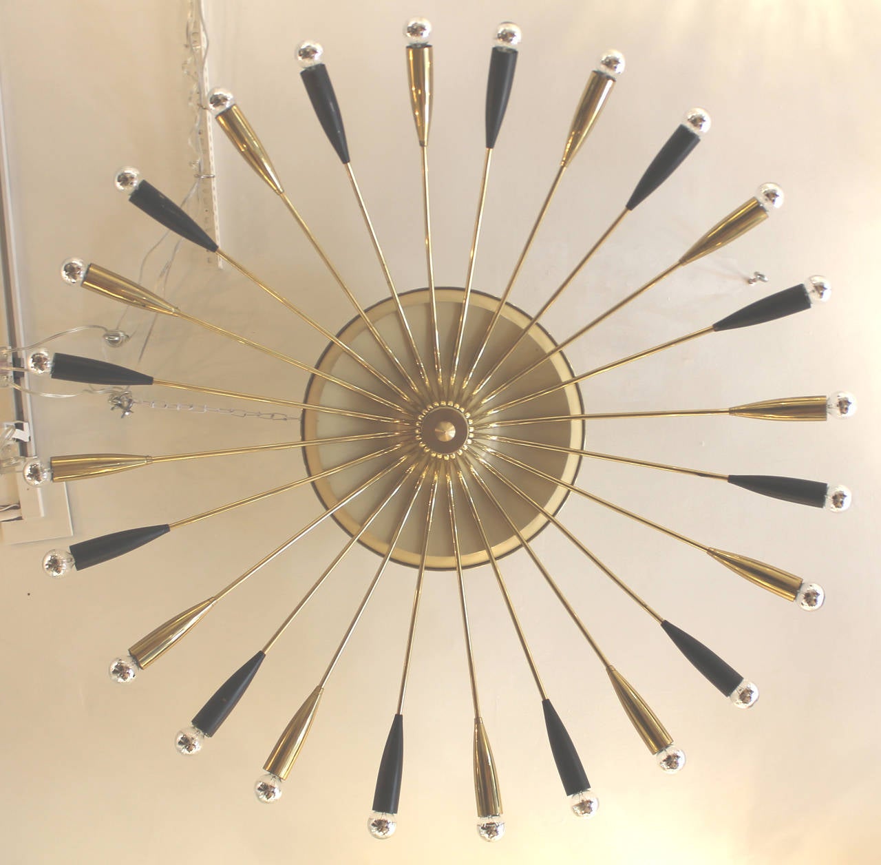 Massive 24-Arm Brass Chandelier, Italy 1960s