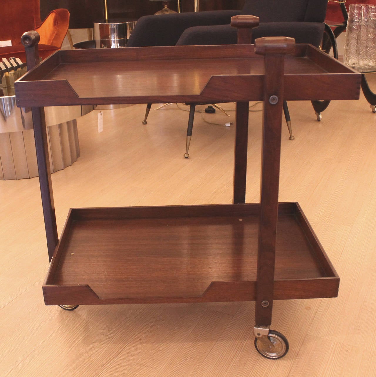 Franco Albini and Franca Helg Bar Cart for Poggi, Italy, 1950s In Excellent Condition In New York, NY