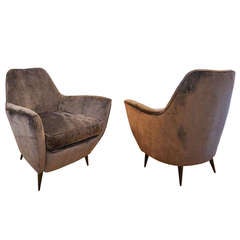 Pair of Italian 50's lounge chairs