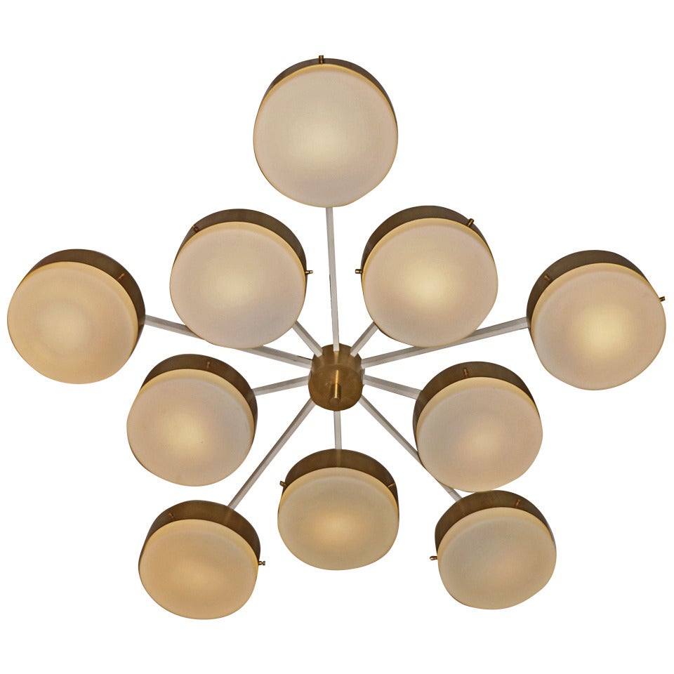 Large Flush Mount Chandelier Designed By Gio Ponti For Arredoluce