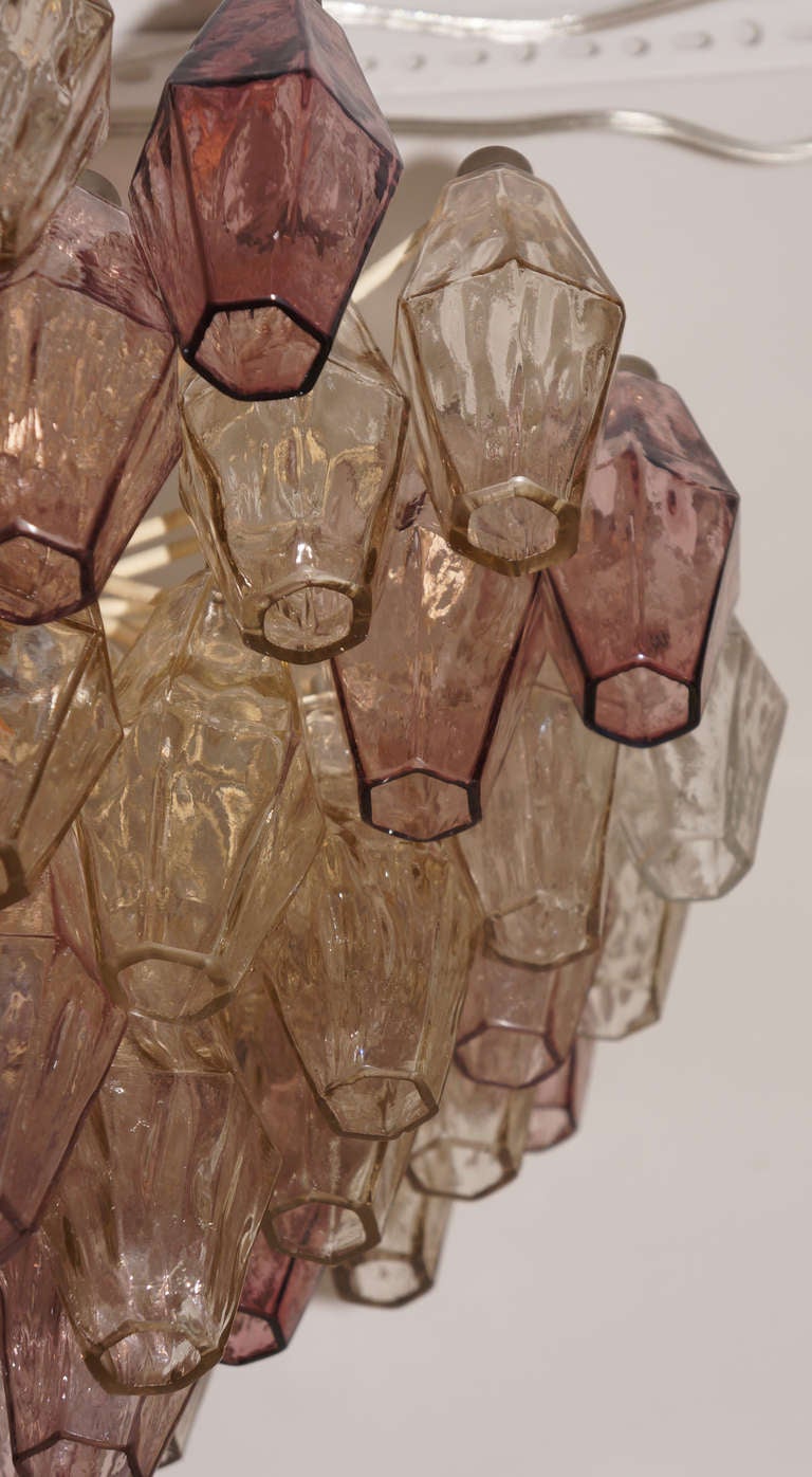 Italian Polyhedral Glasses Chandelier