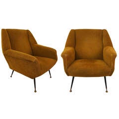 Pair of archairs attributed to Gio Ponti