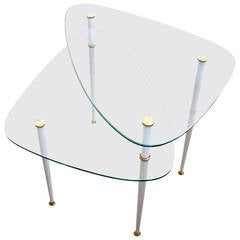 Two-Level Italian 1950s Side Table by VIS