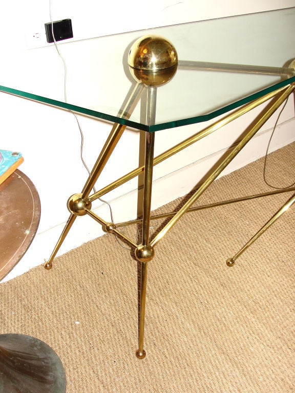 Limited edition Italian brass console 1